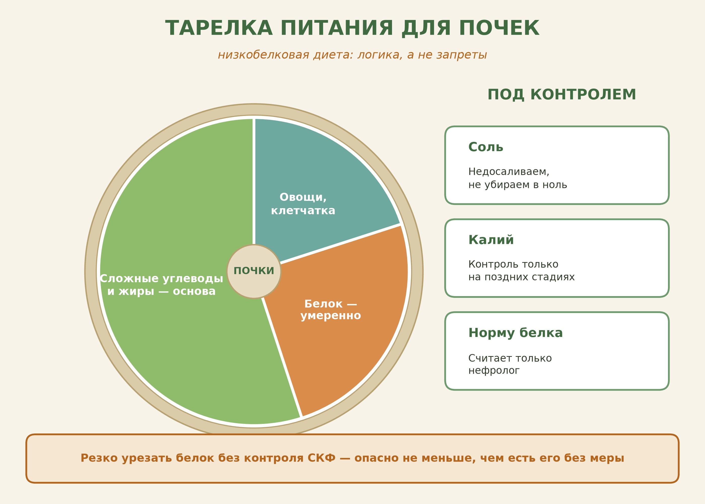 Диета для почек при ХБП: сколько белка можно и почему «белковые диеты» опасны для больных почек